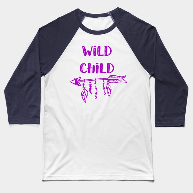 Wild Child Baseball T-Shirt by Danipost